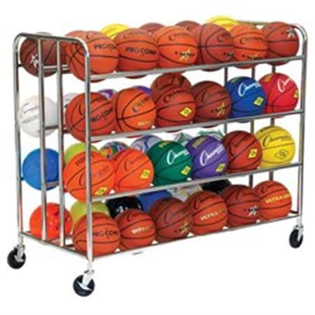 Perfectpitch 48 Ball Double Ball Rack, Silver PE2838280